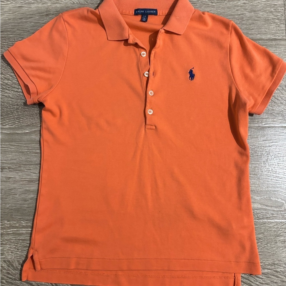 🍎🍎 SOLD 🍎🍎Polo Ralph Lauren Orange Polo, Size L - Picture 3 of 6
